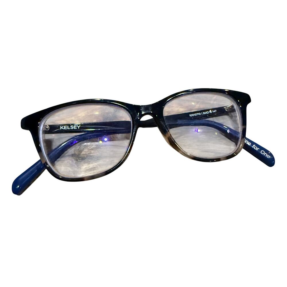 TOMS KELSEY Tortoise Shell / Blue Eyeglasses Frames 50-16-147mm 10013710